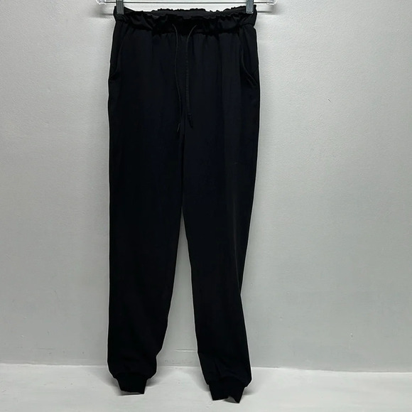 Lululemon Stretch Luxtreme High Rise Full Length Pants Joggers Black W5DQDS Sz 4 - Picture 1 of 9